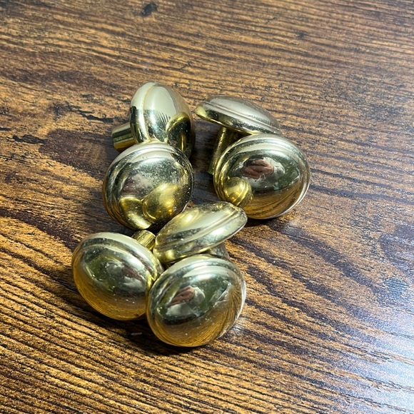 Vintage Solid Brass Drawer Knobs 7 | Heavy Duty | Cabinet Hardware - Picture 1 of 3